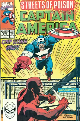 Buy Captain America #375 By Gruenwald Lim Daredevil Bullseye Kingpin Crossbones 1990 • 4.74£