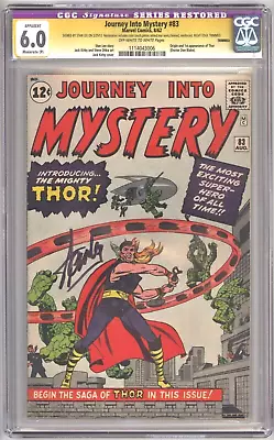 Buy Journey Into Mystery #83 1962 Cgc Signature Series Signed Stan Lee 1st App Thor • 12,999.95£