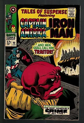 Buy Marvel Comics Tales Of Suspense 90 FN 6.0  Captain America Red Skull Cover 1968 • 54.99£