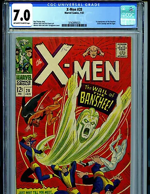 Buy Uncanny X-Men #28 CGC 7.0 1967 Marvel 1st Banshee  Amricons K33 • 720.54£