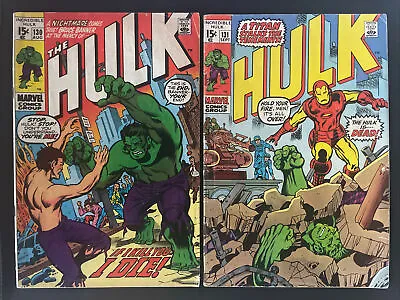 Buy Incredible Hulk #130 & 131 (Marvel) Bronze Age  IRON MAN! Lot Of 2 Comics • 43.97£