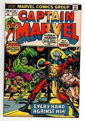 Buy Captain Marvel #25 - 1st Jim Starlin Issue - 1973 - FN • 23.98£