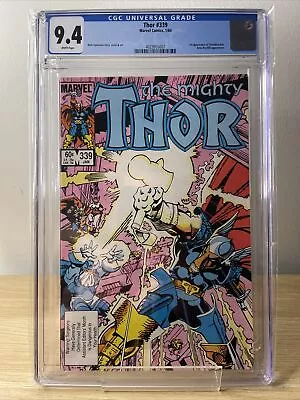Buy Marvel 1986 The Mighty Thor #339 1st Stormbreaker  / Beta Ray Bill CGC 9.4 NM • 59.30£