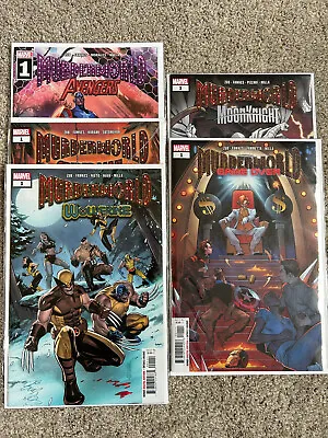 Buy Marvel Comics MURDERWORLD Full Set #1 Avengers Moon Knight Wolverine Pt 1-5 • 10£