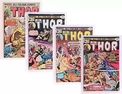 Buy The Mighty Thor #242 243 244 245 (4 Comic Run) 1975-1976 Marvel (UK Price) • 7.50£