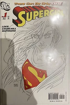 Buy Supergirl #1   (BLACK & WHITE SKETCH) Cover Michael Turner Variant, NM • 16.99£