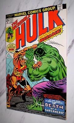 Buy Incredible Hulk #177 NM 9.4 WHITE Pgs 1974 Marvel Warlock Battle Cover • 98.44£