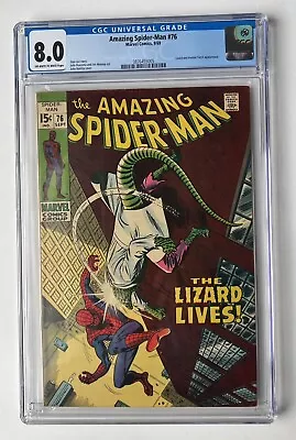 Buy Amazing Spider-man #76, CGC 8.0, Featuring The Lizard And Human Torch • 182£