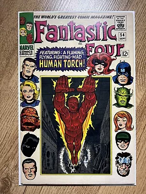 Buy Fantastic Four #54 (1966) Black Panther & Inhumans! 1st App Of The Evil Eye! FN • 60£