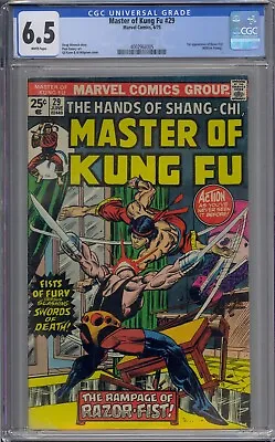 Buy Master Of Kung Fu #29 Cgc 6.5 1st Razor-fist White Pages • 63.95£