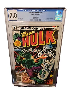 Buy Incredible Hulk #250 CGC 7.0 OWP Feat Silver Surfer Marvel Comics 1980 • 55.17£