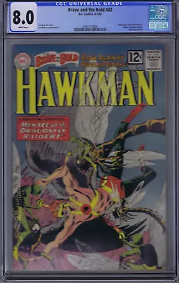 Buy Brave And The Bold #42 DC Pub 1962 CGC 8.0(VERY FINE ) Hawkman 2nd Tryout Series • 321.26£