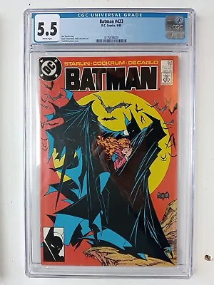 Buy BATMAN #423 CGC 5.5 (1988) McFARLANE COVER WHITE PAGES • 125£