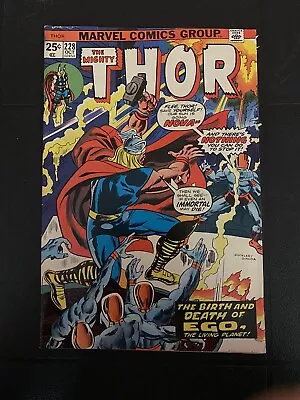 Buy The Mighty Thor #228 Marvel Comics 1974 VG/FN Origin Of Ego MVS Intact • 5.60£