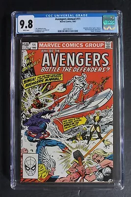 Buy Avengers Annual 11 Vs DEFENDERS Battle-2 1982 Thor Nebulon Silver Surfer CGC 9.8 • 151.11£