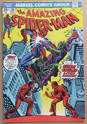 Buy The Amazing Spider-man #136,  Green Goblin Lives Again!  • 90£