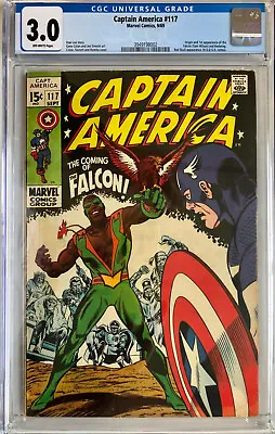 Buy Captain America #117 1st Appearance The Falcon & Redwing CGC 3.0 Marvel • 250£