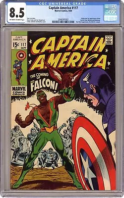 Buy Captain America #117 CGC 8.5 1969 2048397002 1st App. And Origin Falcon • 1,246.63£