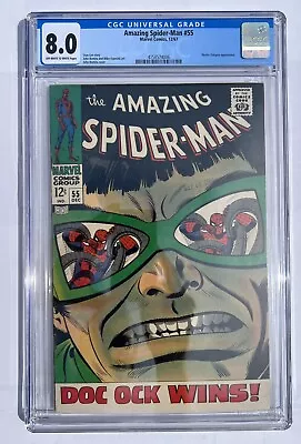 Buy Amazing Spider-man 55, CGC 8.0, Iconic Romta Cover • 388£