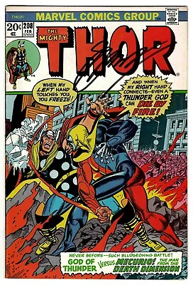 Buy Thor #208 Fine Signed W/COA Gerry Conway 1973 Marvel Comics 1st Mercurio • 37.94£