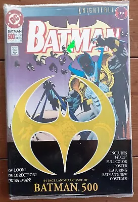 Buy Batman 500, Knightfall 19, Poster, Original Bag, Dc Comics, October 1993, Vf- • 9.99£