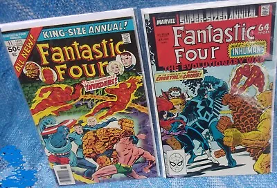 Buy Marvel Comics Fantastic Four Annual #11 1976 & #21 1989 Lot Invaders Inhumans • 17.04£