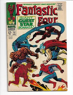 Buy Fantastic Four 73 - Vg/f 5.0 - Spider-man - Daredevil - Thing - Thor (1968) • 51.37£