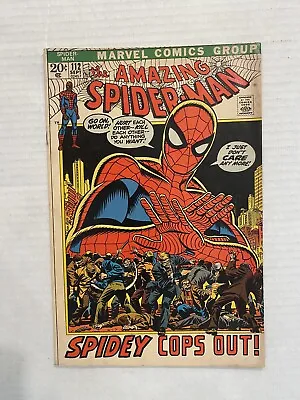 Buy Amazing Spider-man #112 - Spidey Is Fed Up With All The Crime And Quits - 1972 • 38.71£