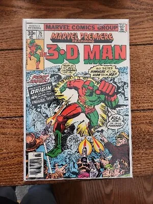 Buy Marvel Premiere 3-D Man 35 Comic Book Nice!!! 1st App & Origin • 11.99£