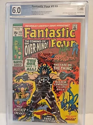 Buy Fantastic Four #113 Pgx 6.0  1st App Overmind 1971  Stan Lee John Buscema Marvel • 60.08£