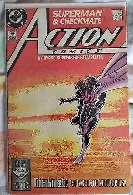 Buy Action Comics #598 (Mar. 88') ) 1st App. Checkmate/ Atomic Bomb Cover • 10£