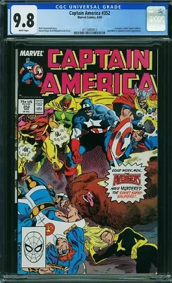 Buy Captain America 352 Cgc 9.8 Wp Avengers Supreme Soviet Super Soldiers Speedball • 167.15£