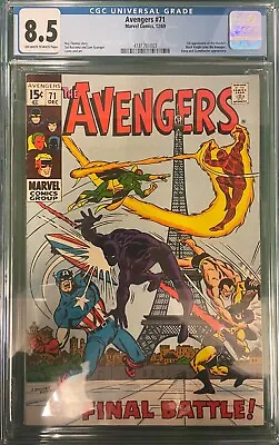 Buy Avengers  #71  Cgc 8.5  Off White To White  (1st Invaders) • 325£