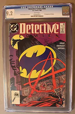 Buy DETECTIVE COMICS #608 1st ANARKY Joker Son 1989 CW TV Arrow Season-4 CGC NM- 9.2 • 39.40£