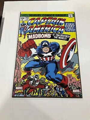 Buy Captain America 193 Madbomb Cover Wood Wall Art Plaque 13x19 Marvel Comics • 39.52£