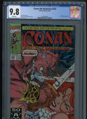 Buy Conan The Barbarian #242 (1991) CGC 9.8 [WHITE]  Jim LEE! • 257.26£