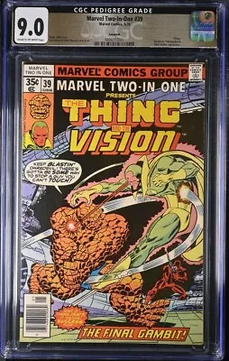 Buy Marvel Two-In-One #39 CGC 9.0 Savannah Pedigree MARVEL 1978 Vision Daredevil • 87.95£
