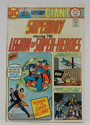 Buy SUPERBOY #208 - Legion Of Super-Heroes - Grell Art - VG 1975 DC Vintage Comic • 12.64£