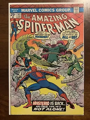 Buy Amazing Spider-Man #141 1974 1st Appearance 2nd Mysterio Romita Sr. FN Key Issue • 28.15£