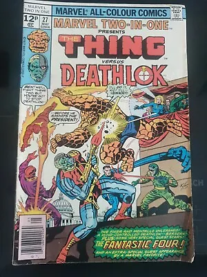 Buy Marvel Two In One 27 Comic , DEATHLOK, FF, THE FIXER, MENTALLO • 1.99£