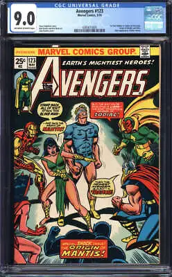 Buy Avengers #123 Cgc 9.0 Ow/wh Pages // 1st Star Stalker In Cameo Marvel 1974 • 94.99£