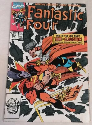 Buy COMIC - Fantastic Four Issue #339 April 1990 Thor Gladiator Simonson Lee Marvel • 3£