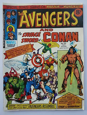 Buy The Avengers 95 - Conan Marvel Comics Group UK 12 July 1975 VF- 7.5 • 6.99£