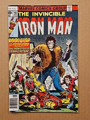 Buy Iron Man #101 1st Appearance Dreadknight, Also Frankenstein Marvel 1977 FN • 8£