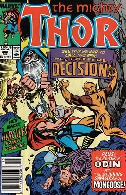 Buy THOR #408 F, Mike Mignola A, Newsstand Marvel Comics 1989 Stock Image • 3.95£