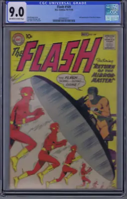 Buy Flash #109 DC Pub 1959 CGC 9.0 ( VERY FINE/NEAR MINT ) 2nd App. Mirror Master ! • 2,412.84£