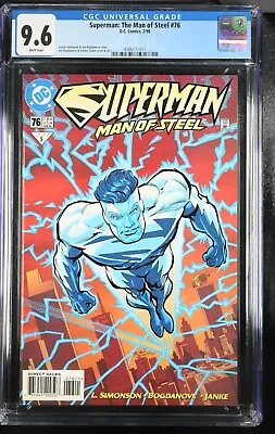 Buy SUPERMAN: MAN OF STEEL #76 [1998] - CGC 9.6 - DC Comics - WP - Superman Blue • 56.27£