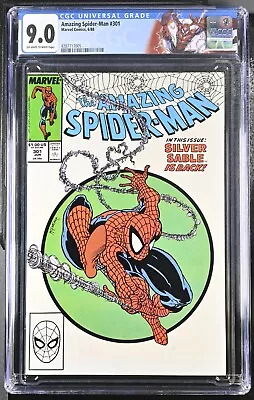 Buy Amazing Spider-Man #301 CGC 9.0 Marvel 1988 Iconic McFarlane Cover Custom Label • 79.06£