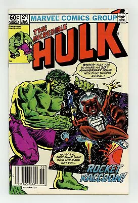 Buy Incredible Hulk #271N Newsstand Variant FN+ 6.5 1982 2nd App. Rocket Raccoon • 110.69£