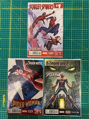 Buy Spider-Man Comics Lot Edge Of Spider-Verse #3  Scarlet Spiders #1 Spider-Woman 2 • 14.99£